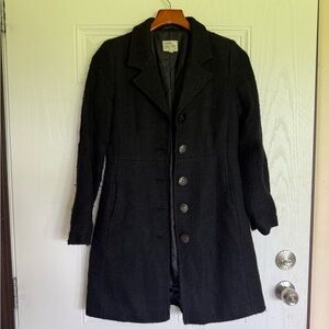 2 for $20 sale: Old Navy tweed twill black long jacket coat peacoat - XS